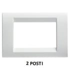 GEWISS - GEWGW32022 PLACCA PLAYBUS - IN TECNOPOLIMERO - FINITURA LUCIDA - 2 POSTI - BIANCO NUVOLA - PLAYBUS