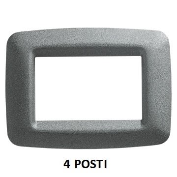 GEWISS - GEWGW32704 PLACCA 4 P.TITANIO METALL.PLAYBUS YOUNG