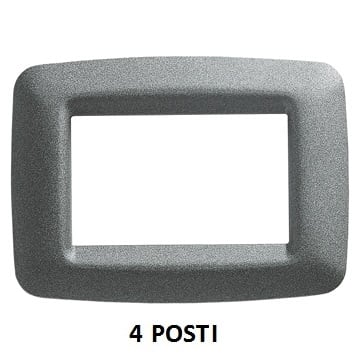 GEWISS - GEWGW32704 PLACCA 4M TITANIO METALL.PLAYBUS YOUNG