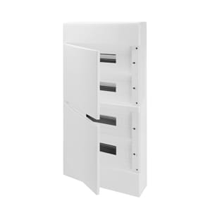 GEWISS - GEWGW40073 CENTRALINO DA ARREDO CON PARETI LISCE - PREDISPOSTO PER ALLOGGIAMENTO MORSETTIERE - PORTA CIECA - (18X4) 72M IP40