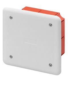 GEWISS - GEWGW48001 CASSETTA DI DERIVAZIONE E CONNESSIONE - PER PARETI IN MURATURA - DIMENSIONI 92X92X45 - COPERCHIO BIANCO RAL9016