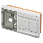 GEWISS - GEWGW48686 QUADRETTO COMBINATO DA INCASSO STAGNO PREDISPOSTO PER APPARECCHI MODULARI E PER DUE FLANGE 85X75 PER MONTAGGIO DI PRESE IEC309-IP55-GRIGIO RAL 7035