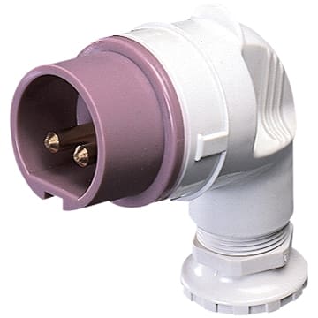 GEWISS - GEWGW60140 SPINA MOBILE A 90° - IP44 - 2P 32A 20-25V e 40-50V 100-200HZ - VERDE - 4H - CABLAGGIO A VITE