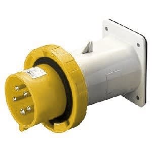 GEWISS - GEWGW60225 SPINA FISSA DA INCASSO DIRITTA - IP67 - 3P+N+T 16A 100-130V 50/60HZ - GIALLO - 4H - CABLAGGIO A VITE