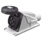GEWISS - GEWGW63528 PRESA FISSA DA PARETE A 90° - IP67 - 3P+T 63A 480-500V 50/60HZ - NERO - 7H - CABLAGGIO A VITE