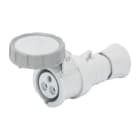 GEWISS - GEWGW62750H PRESA MOBILE DIRITTA HP - IP66/IP67/IP68/IP69 - 2P+T 16A >50-250V c.c. - GRIGIO - 3H - CABLAGGIO A VITE