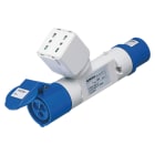 GEWISS - GEWGW64222 DERIVATORE ADATTATORE MOBILE IP44 - 1 USCITA DERIVATA - CABLATO-SPINA 2P+T 16A 230V ac 50/60HZ-1 PRESA 2P+T 16A P30/P17 + 1 PRESA 2P+T 16A 230V ac