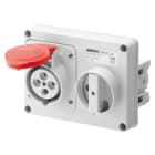 GEWISS - GEWGW66109 PRESA FISSA INTERBLOCCATA ORIZZONTALE - SENZA FONDO - SENZA BASE PORTAFUSIBILI - 3P+N+T 16A 346-415V - 50/60HZ 6H - IP44