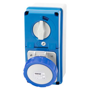 GEWISS - GEWGW66226N PRESA FISSA INTERBLOCCATA VERTICALE - CON FONDO - CON BASE PORTAFUSIBILI - 2P+T 16A 200-250V - 50/60HZ 6H - IP67