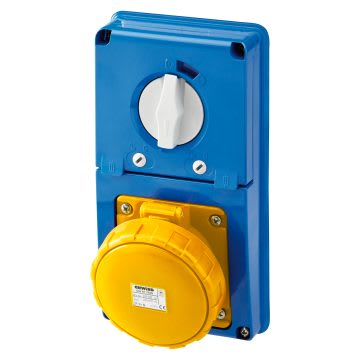 GEWISS - GEWGW66345N PR.BL IP67 S.F.2P+T 63A 110V 4H CBF