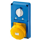 GEWISS - GEWGW66346N PRESA FISSA INTERBLOCCATA VERTICALE - SENZA FONDO - CON BASE PORTAFUSIBILI - 3P+T 63A 100-130V - 50/60HZ 4H - IP67