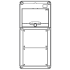 GEWISS - GEWGW68019N Q-DIN 10 MODULI - 2 FLANGE IB ORIZZONTALI 16/32A SBF - IP65