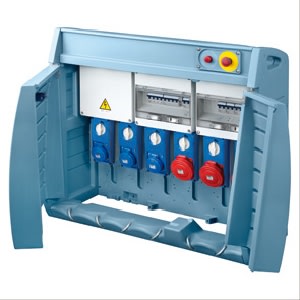 GEWISS - GEWGW68471 Q-BOX 6 - CON SPINA FISSA - CABLATO - 3 2P+T 16A + 2 3P+T 16A + 1 3P+T 32A - IP55