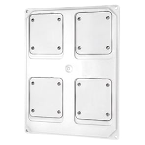 GEWISS - GEWGW68745W QMC16/63/63X - PANNELLO FLANGIATO - 2 PRESE INTERBLOCCATE VERTICALI 16/32A IP44 - BIANCO