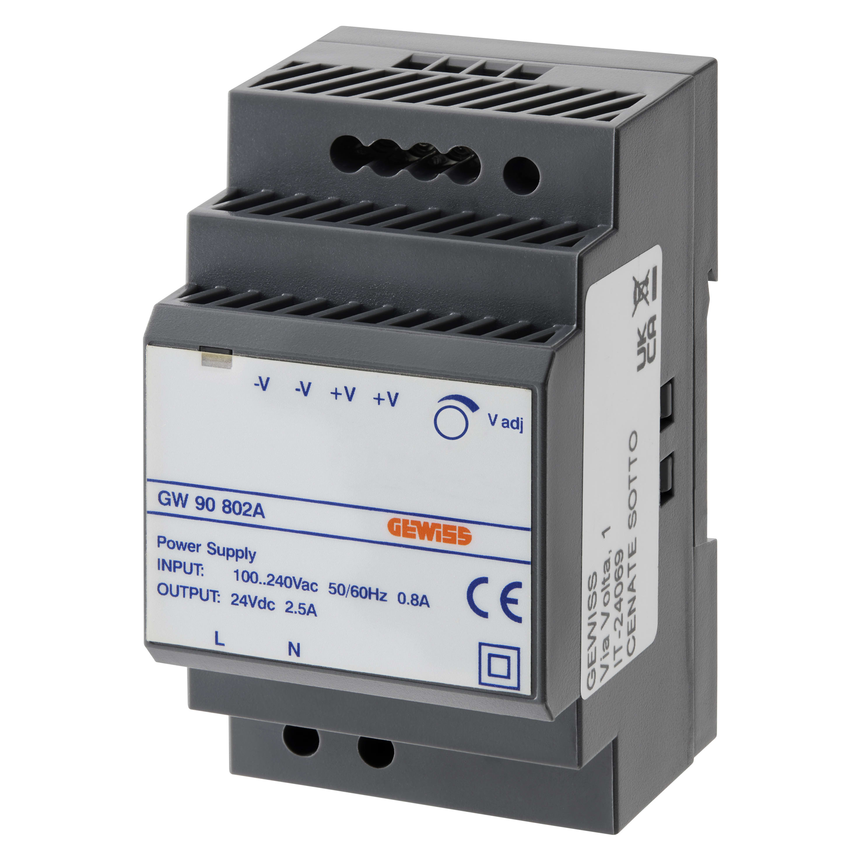 GEWISS - GEWGW90802A ALIMENTATORE 24VDC - 2,5A