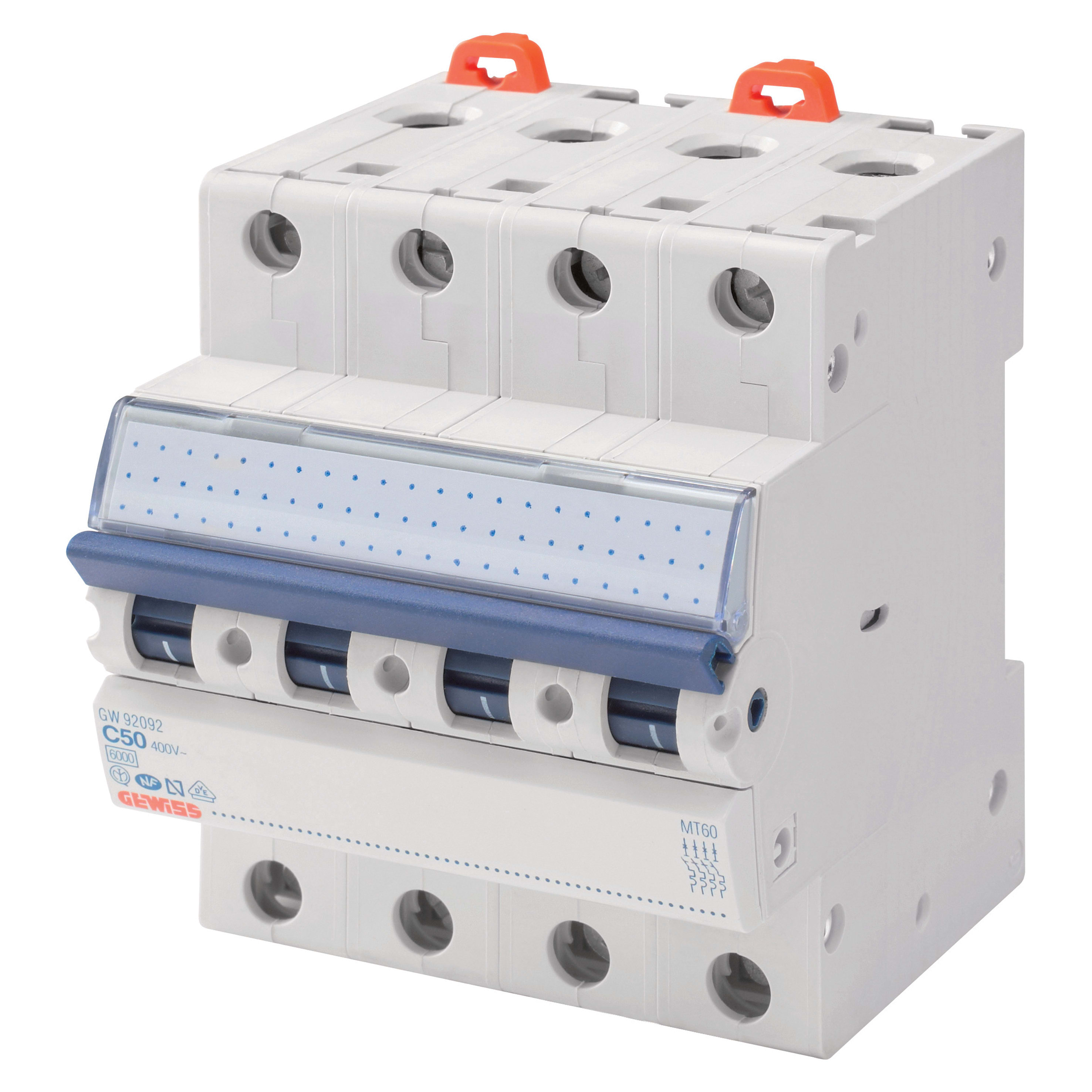 GEWISS - GEWGW92485 INT. MAGNETOTERMICO 4P D6 6KA 4M