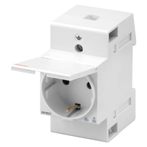 GEWISS - GEWGW96523 PRESA PER GUIDA DIN - STANDARD TEDESCO - CON COPERCHIO - 2P+T 16A - 2,5 MODULI