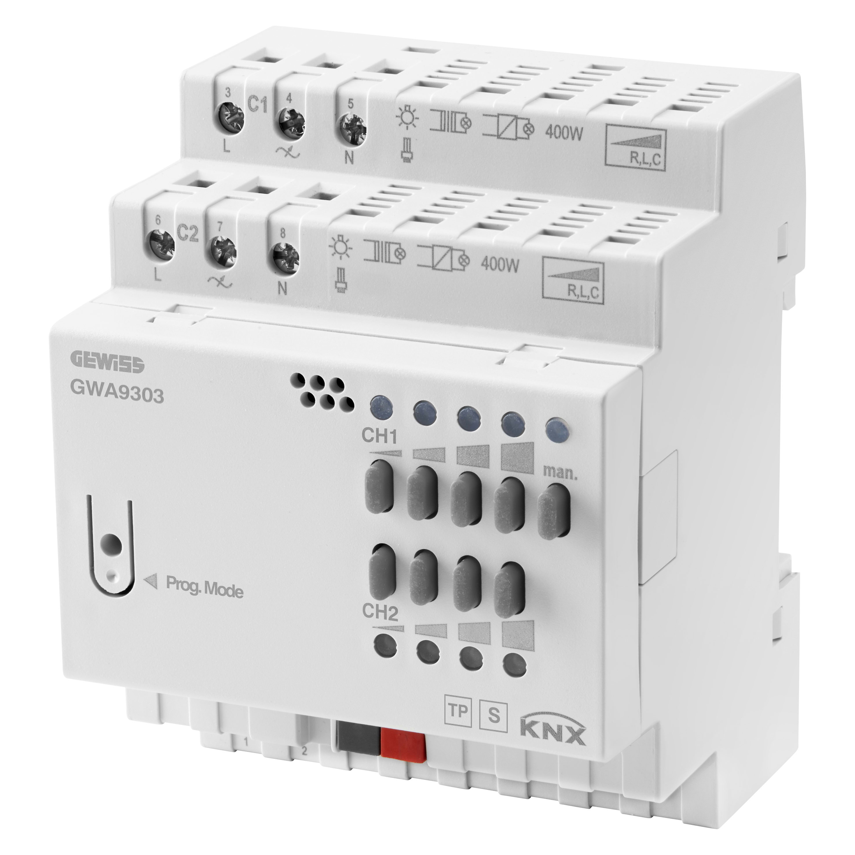 GEWISS - GEWGWA9303 DIMMER UNIVERSALE KNX 2 CAN.X 400W G.DIN