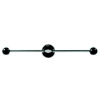 LOVATO - LOVGEX69NB MANIGLIA BLOCC. NERA LUCH. OFF-ON