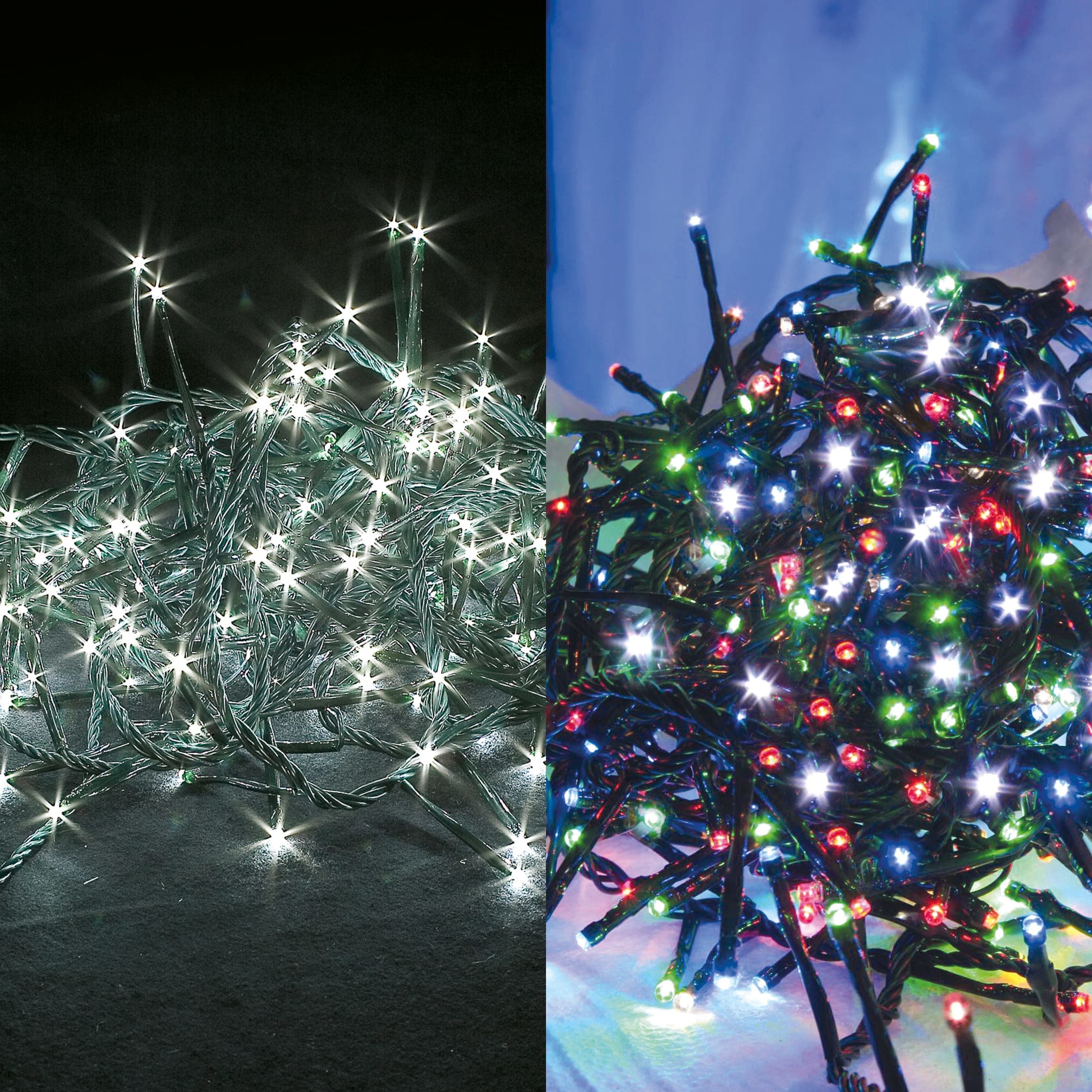 GIOCOPLAST NATALE SP - GCP14320564 800 LED BIANCO-MULTI C.SCU 56M TIMER IP4