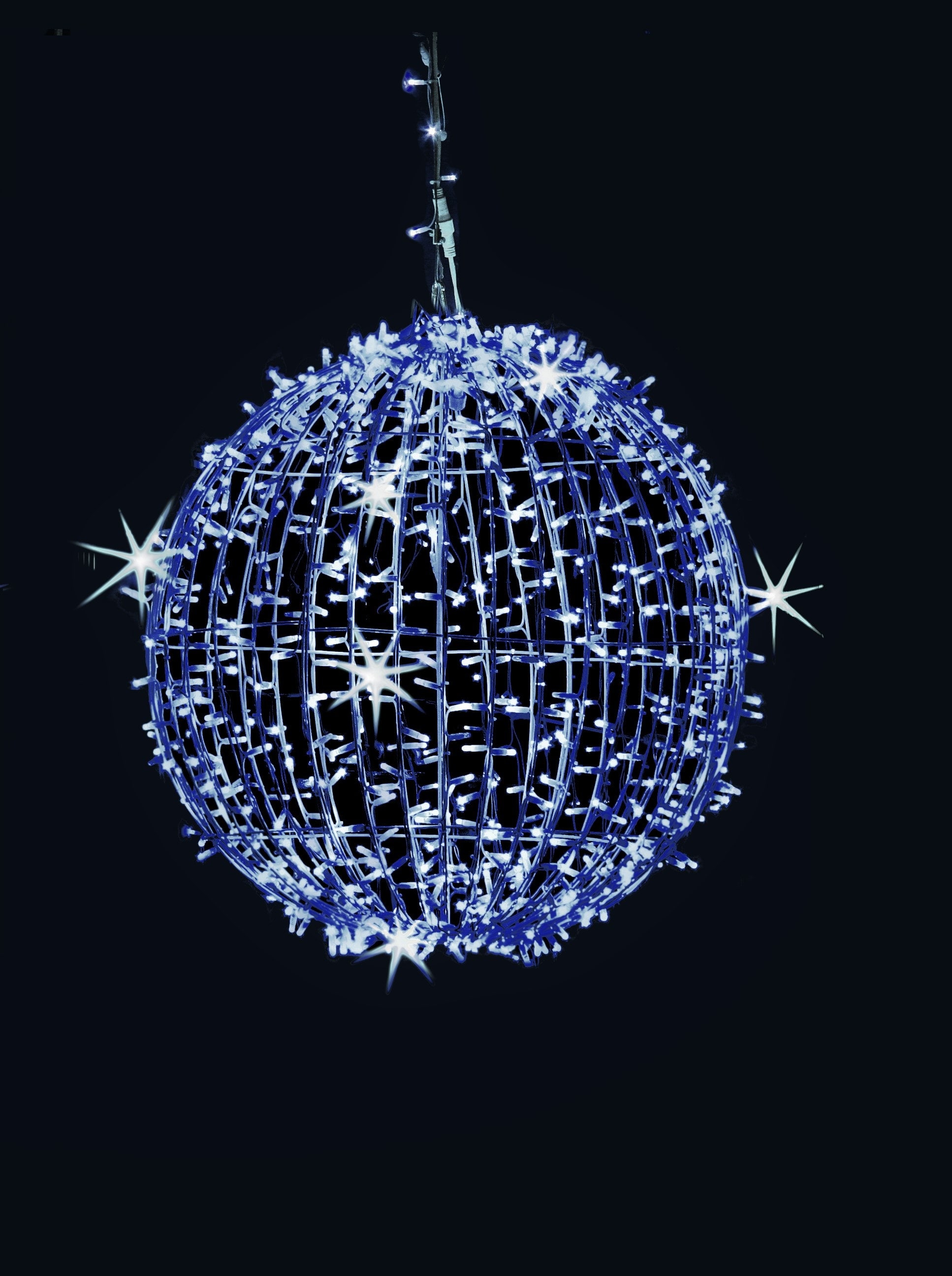 GIOCOPLAST NATALE SP - GCP14422036 SFERA ICE BLUE D.30CM 120 LED C/24 FLA