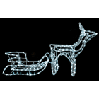 GIOCOPLAST NATALE SP - GCP17518010 RENNA C/ SLITTA C/TUBO LED BIA, 264LED X