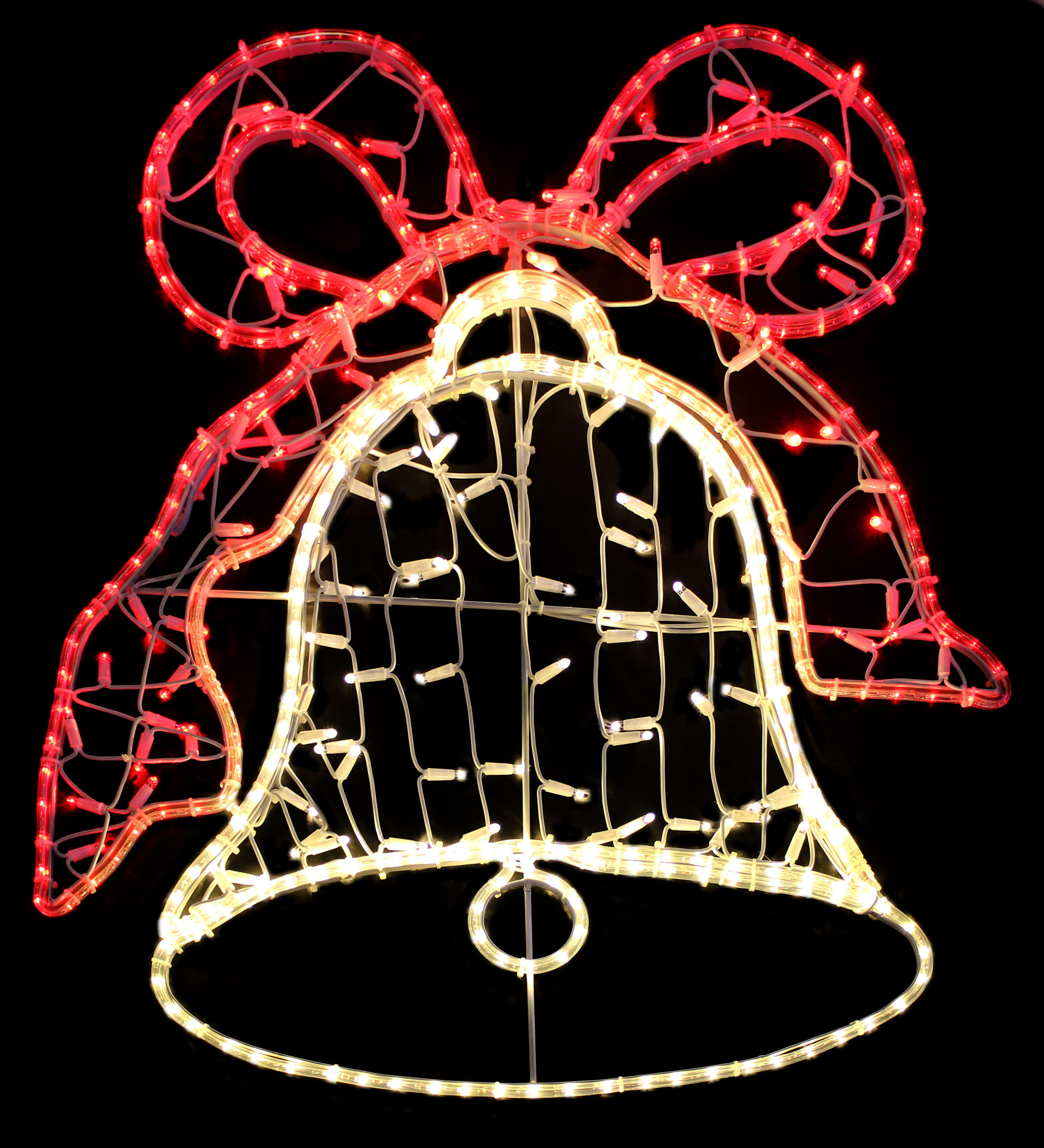 GIOCOPLAST NATALE SP - GCP17520651 CAMPANA LED B.CALDO FIOCCO ROSSO 90CM IP