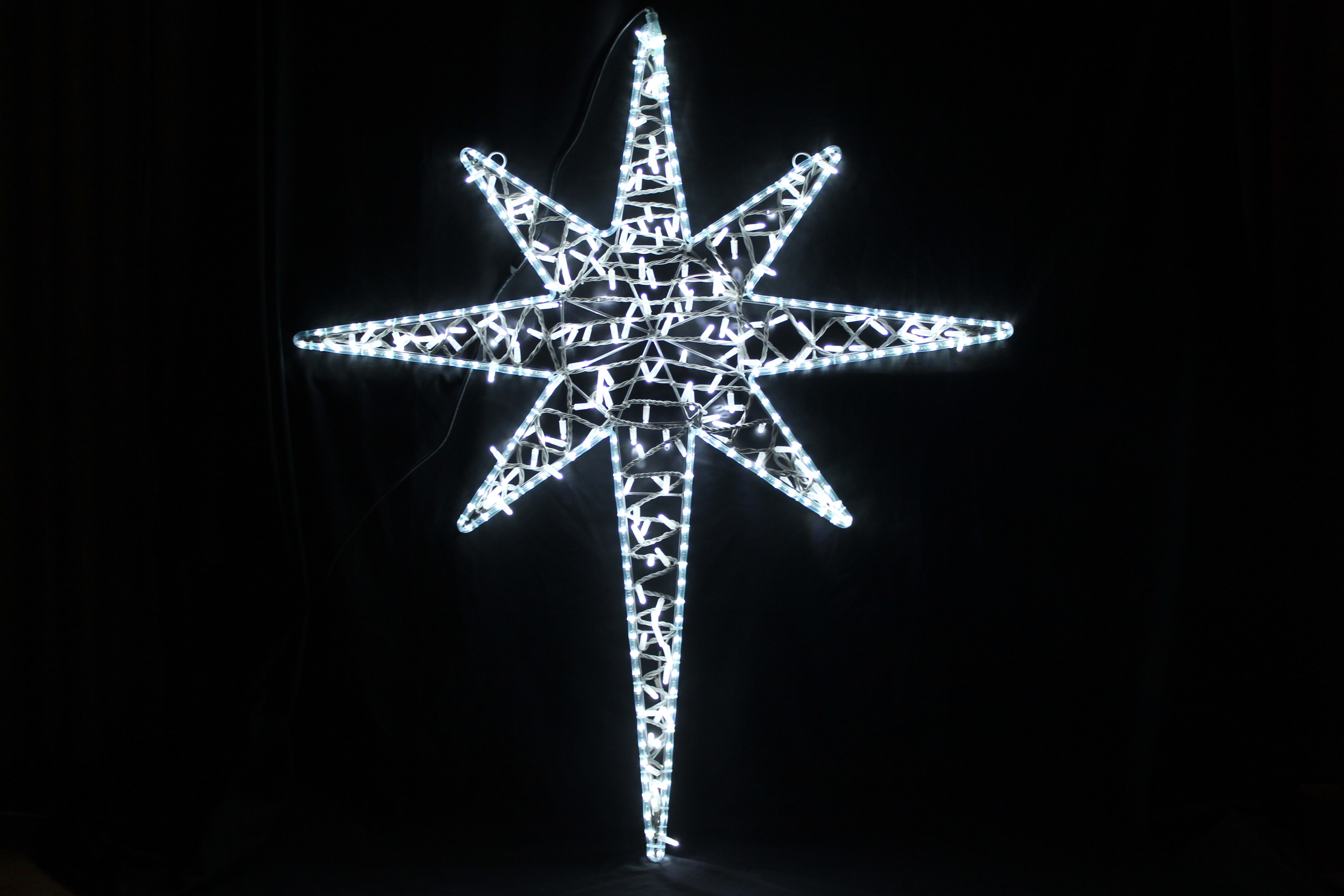 GIOCOPLAST NATALE SP - GCP17521650 STELLA 8 PUNTE 90CM BIANCA CON TUBO LED