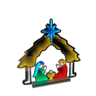 GIOCOPLAST NATALE SP - GCP17524557 NATIVITA STILIZZATA 65 CM INFINITY LIGH