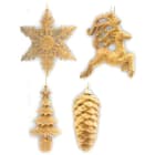 GIOCOPLAST NATALE SP - GCP33011150 ADDOBBI GLITTER ORO CM.10-15,