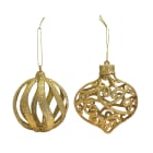 GIOCOPLAST NATALE SP - GCP33020471 ADDOBBO 3D GLITTER ORO 8CM, ASS.