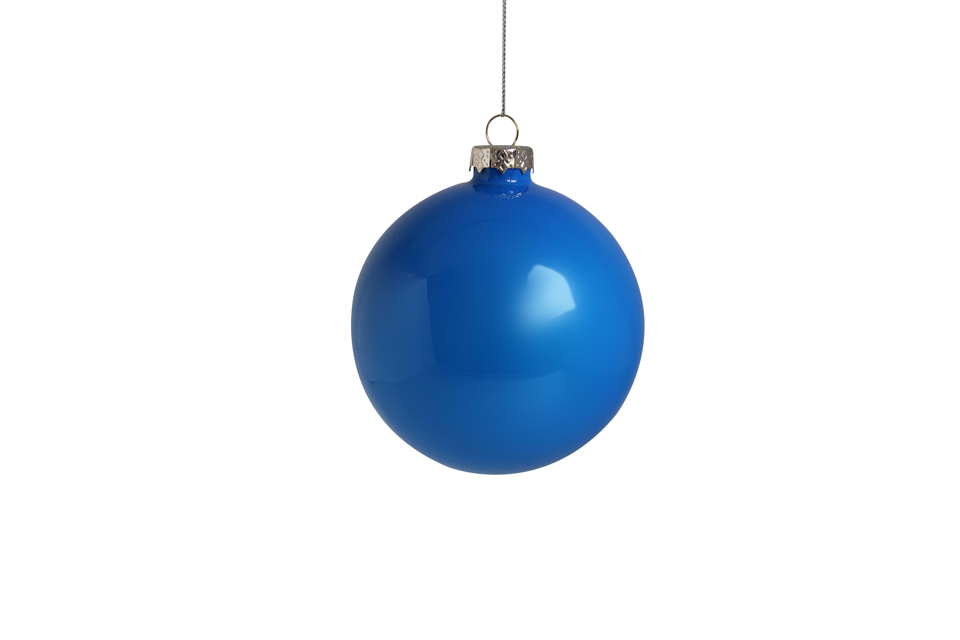GIOCOPLAST NATALE SP - GCP48121173 SFERA VETRO PERLATA ROYAL 100MM BLUE