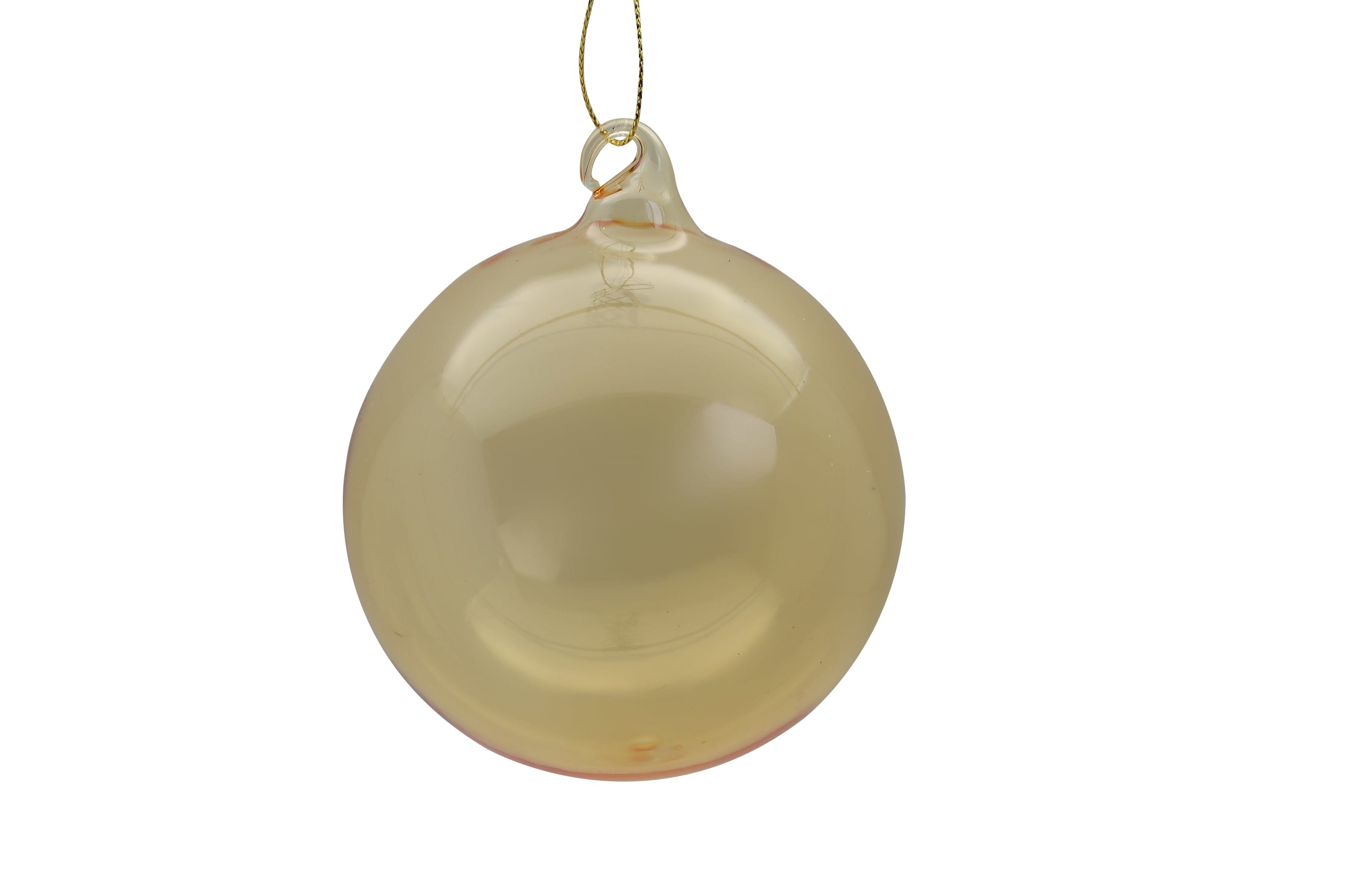GIOCOPLAST NATALE SP - GCP48121180 SFERA VETRO ROYAL CLEAR 80MM GOLD