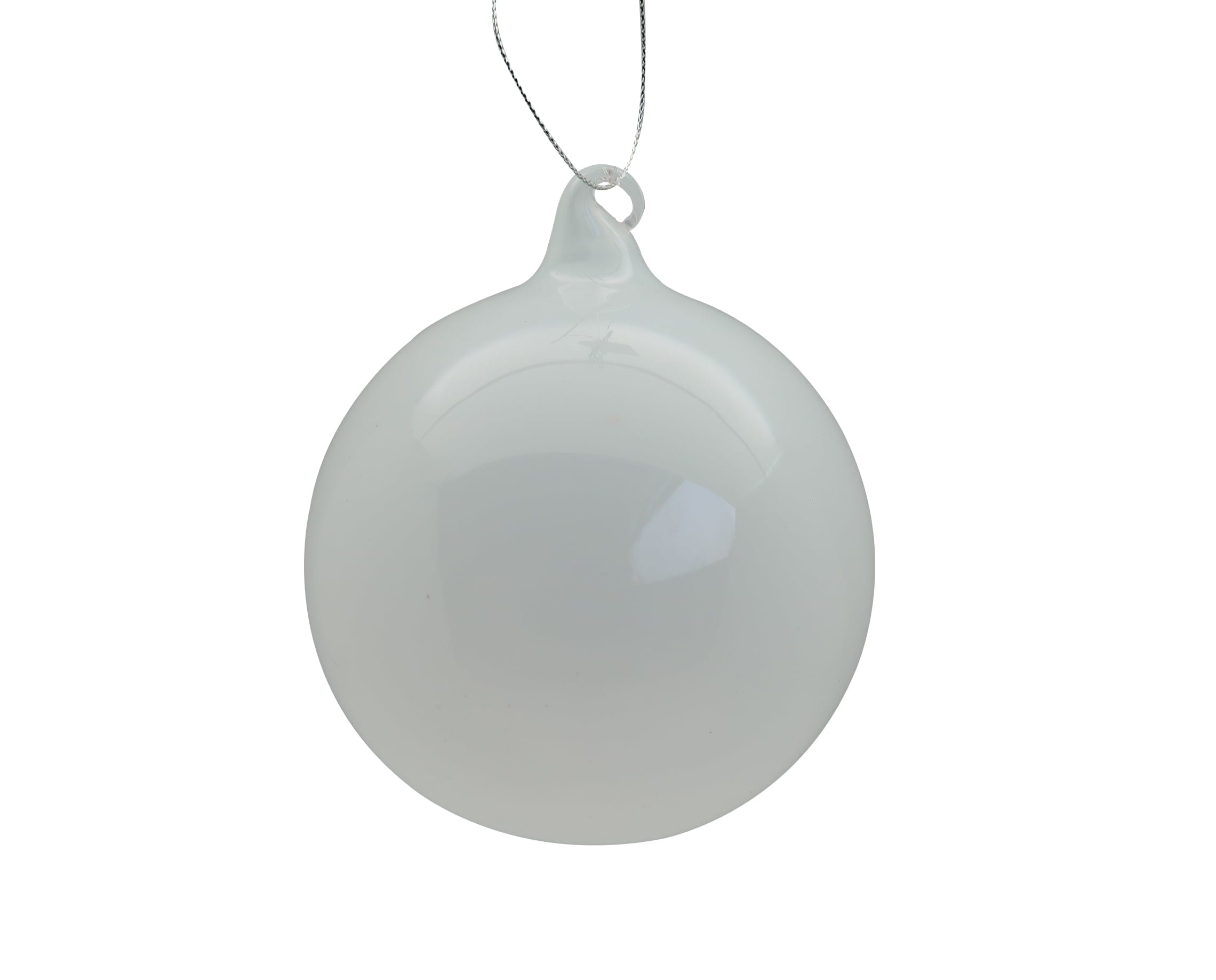 GIOCOPLAST NATALE SP - GCP48121193 SFERA VETRO ROYAL CLEAR 100MM MILKY