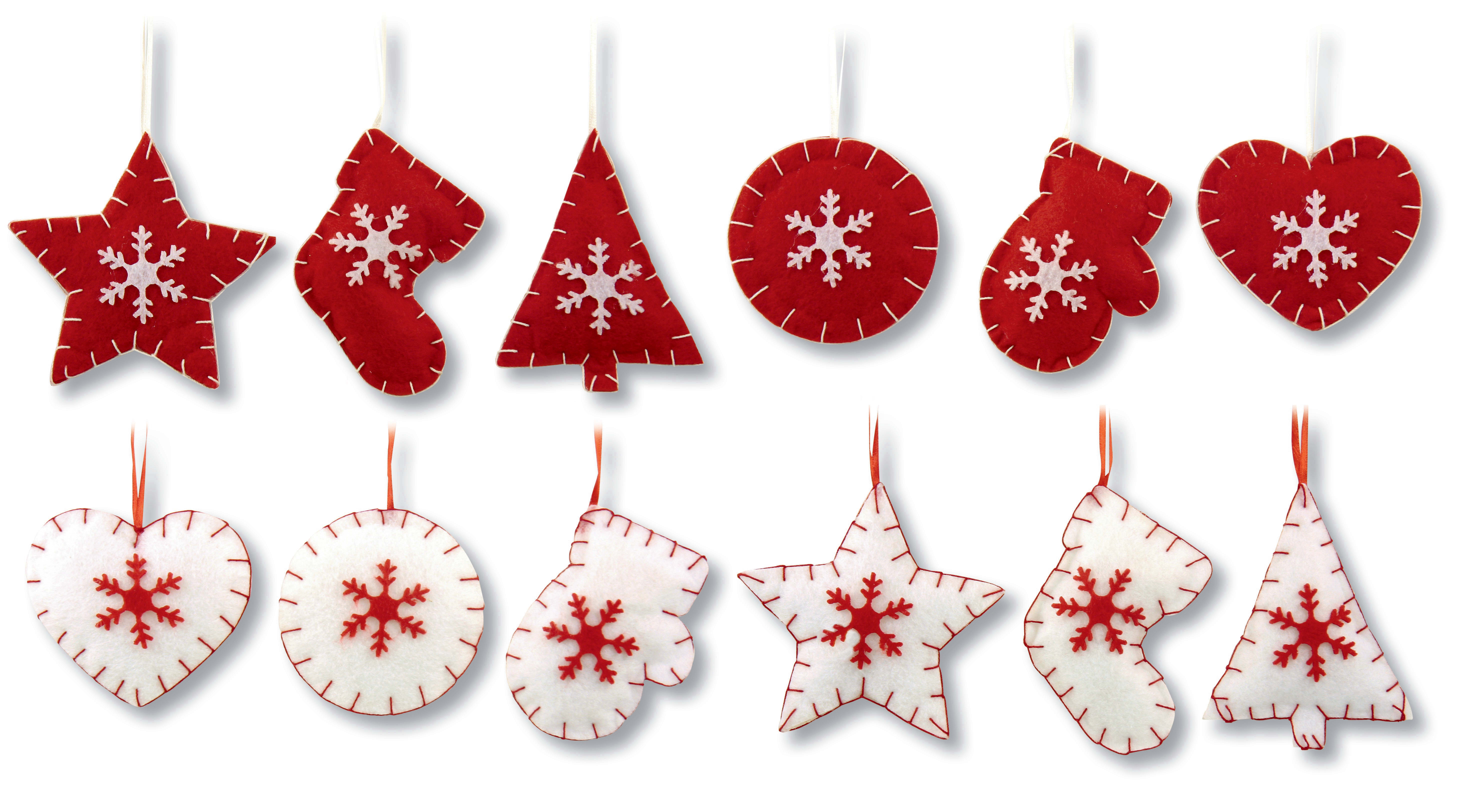 GIOCOPLAST NATALE SP - GCP52011244 ADDOBB0 IN STOFFA BIANCO-ROSSO, CM.10,