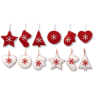 GIOCOPLAST NATALE SP - GCP52011244 ADDOBB0 IN STOFFA BIANCO-ROSSO, CM.10,