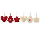 GIOCOPLAST NATALE SP - GCP52011247 ADDOBBO LANA BIANCO-ROSSO, CM.10,