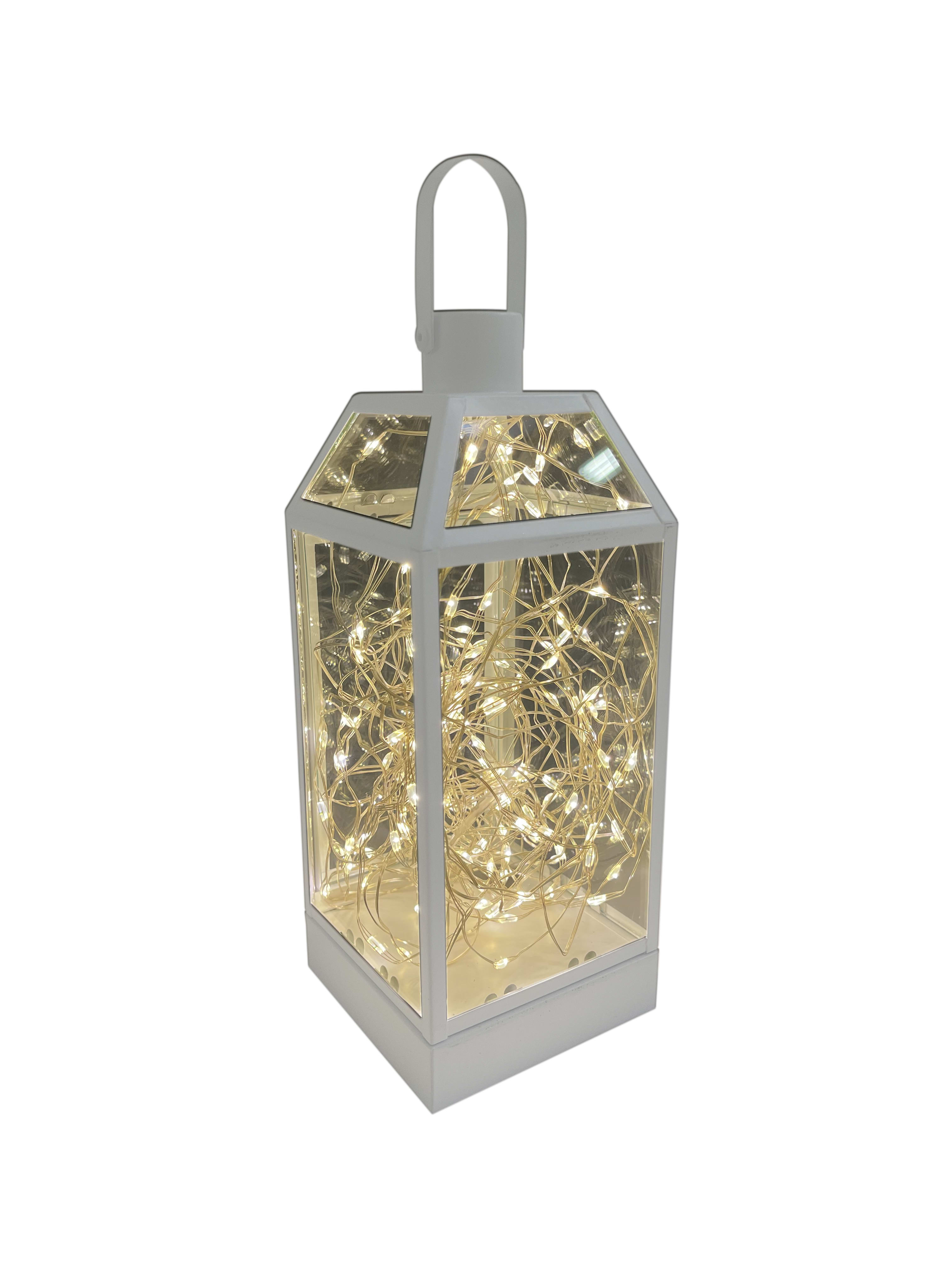 GIOCOPLAST NATALE SP - GCP62522158 LANT. BIANCA MILANO 30CM 120 GOCCE LED B