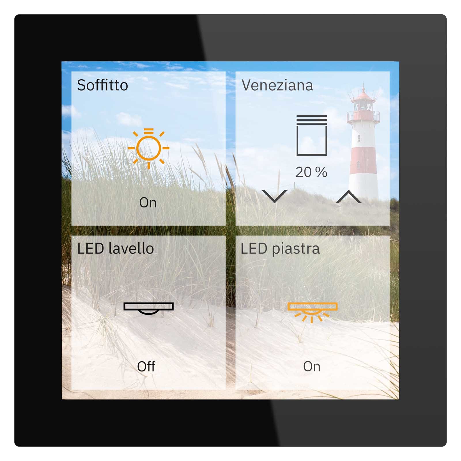 MDT ITALIA SRL - EYGGTS-04TS.01S TASTIERA KNX SMART SEC. 4 ,VETRO, NERO