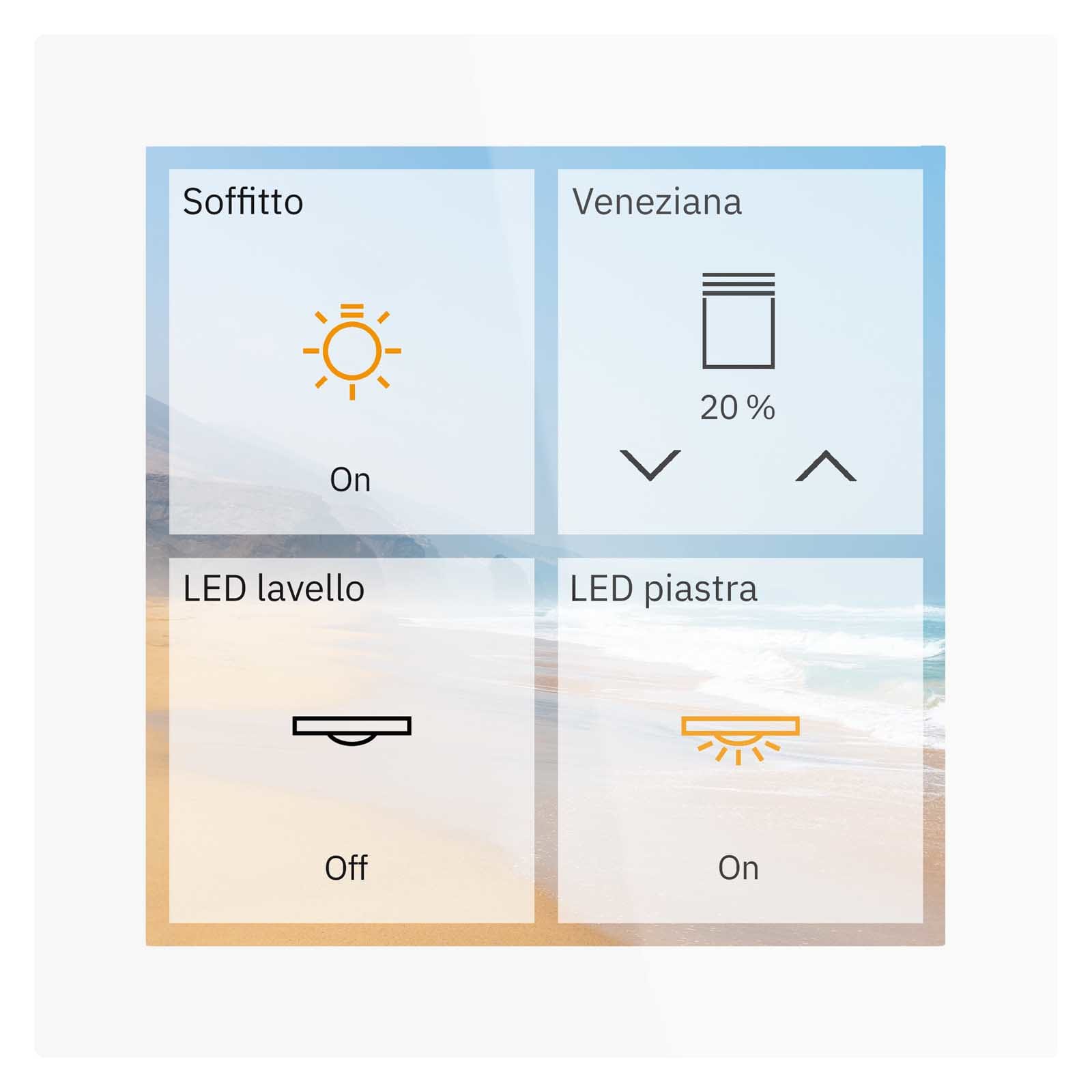 MDT ITALIA SRL - EYGGTS-04TW.01S TASTIERA KNX SMART SEC. 4 ,VETRO,BIANCO