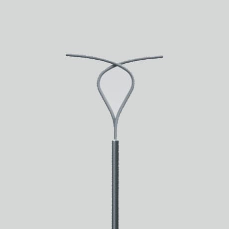 IGUZZINI ILLUMINAZI - IGZ3.1909.074.0 PALO C/PIAS.FE.D159 H=6843 C/BRAC.CURV.D