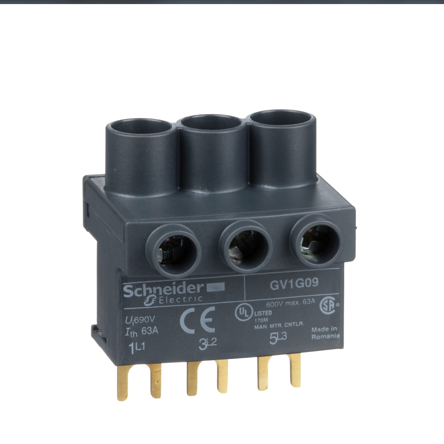 SCHNEIDER ELECTRIC - SNRGV1G09 MORS ALIMENTAZIONE GV2 COLLEG ALTO