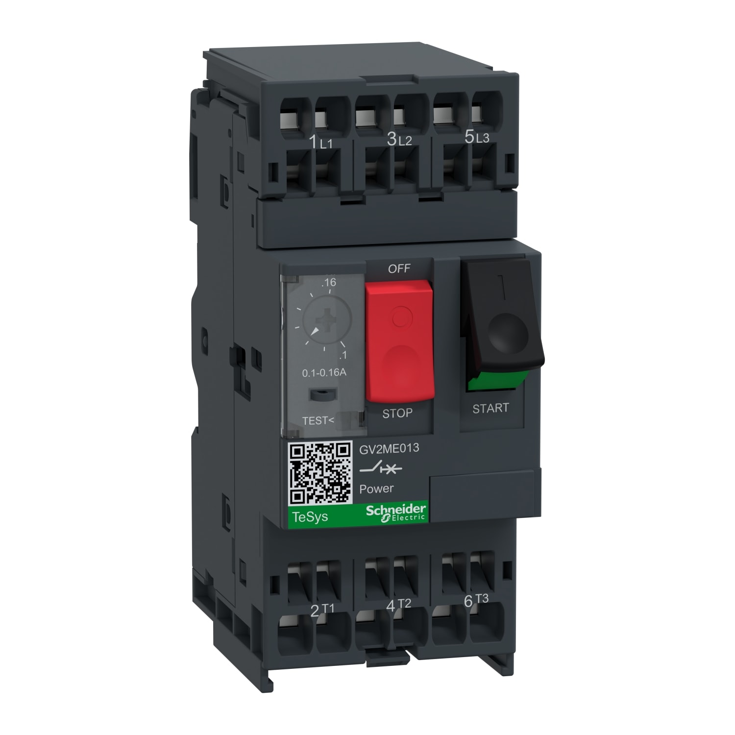 SCHNEIDER ELECTRIC - SNRGV2ME013 Int. autom. TeSys GV2 - magnterm - pulsante - 0,1-0,16A - molla