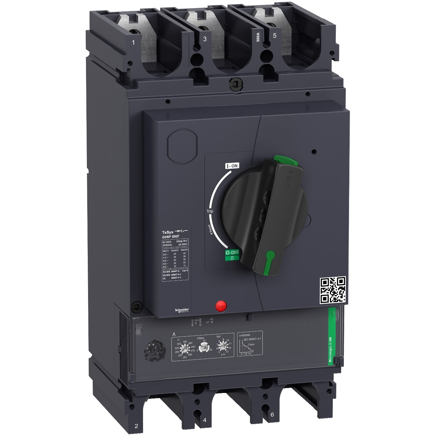 SCHNEIDER ELECTRIC - SNRGV6P500F INTMAGTERGV6 MANROT 250-500A 36KA