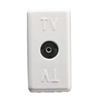 GEWISS - GEWGW20230 PRESA COASSIALE TV RESISTIVA - CONNETTORE IEC FEMMINA 9,5mm - RESISTENZA TERMINALE 75 OHM 20 Db -1 MODULO - SYSTEM WHITE