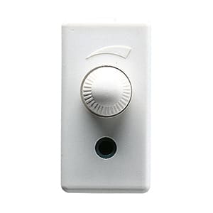 GEWISS - GEWGW20803 REGOLATORE ELETTRONICO - PER CARICHI RESISTIVI/INDUTTIVI - ROTATIVO - 1 MODULO - SYSTEM WHITE