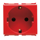 GEWISS - GEWGW30322 PRESA-STANDARD TEDESCO 250V ac - PER LINEE DEDICATE - 2P+T 16A - 2 MODULI - ROSSA - PLAYBUS