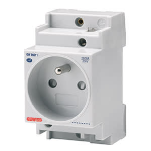 GEWISS - GEWGW96524 PRESA PER GUIDA DIN - STANDARD FRANCESE -2P+T 16A - 2,5 MODULI