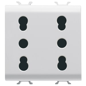 GEWISS - GEWGW10208 PR.DOPPIA 2P+T 16A P17-11 BIV.ST.ITA.B.