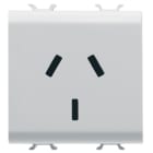 GEWISS - GEWGW10301 PRESA STANDARD ARGENTINO 250V ac - 2P+T 10A - 2 MODULI - BIANCO LUCIDO - CHORUSMART